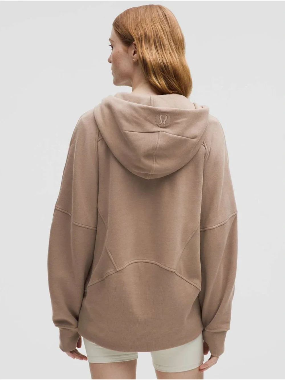 Lululemon Scuba Oversized Half-Zip Long Hoodie Taupetastic M/L